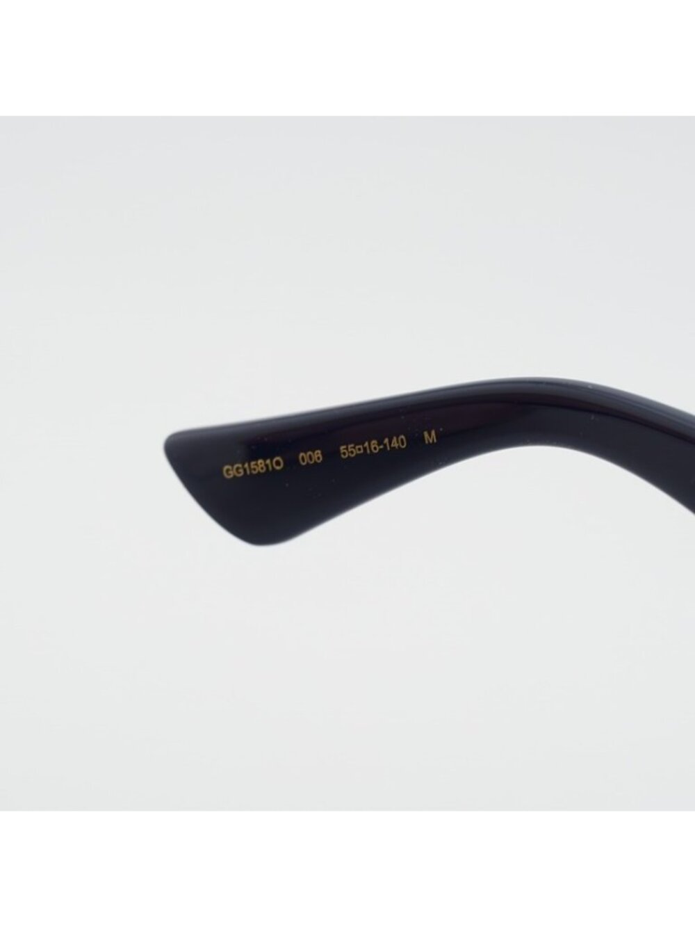 Gucci GG1581O 006 Eyeglasses Black/Blue 55mm Cat Eye Frame - Picture 8 of 12
